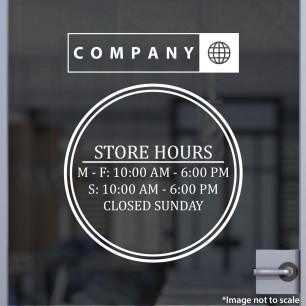 Open Hours With Logo Style 14